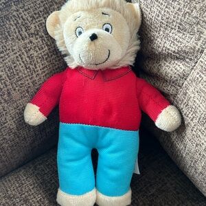 Charming Stuffed Bear with Red and Blue Outfit